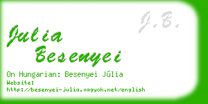julia besenyei business card