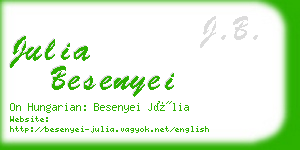 julia besenyei business card